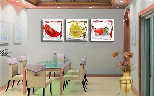 Бесплатная доставка Помидоры 3 панели/набор Hd холст печать живопись