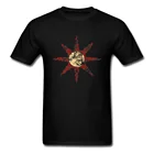 Футболка мужская с принтом темных душ 3, хлопковая рубашка с принтом воина и солнца, забавная уличная одежда с принтом крови