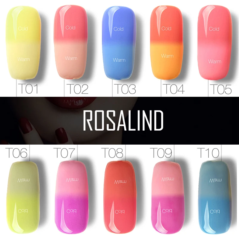 ROSALIND лак для ногтей 10 мл флакон черный цвет меняющий температуру нужна основа и