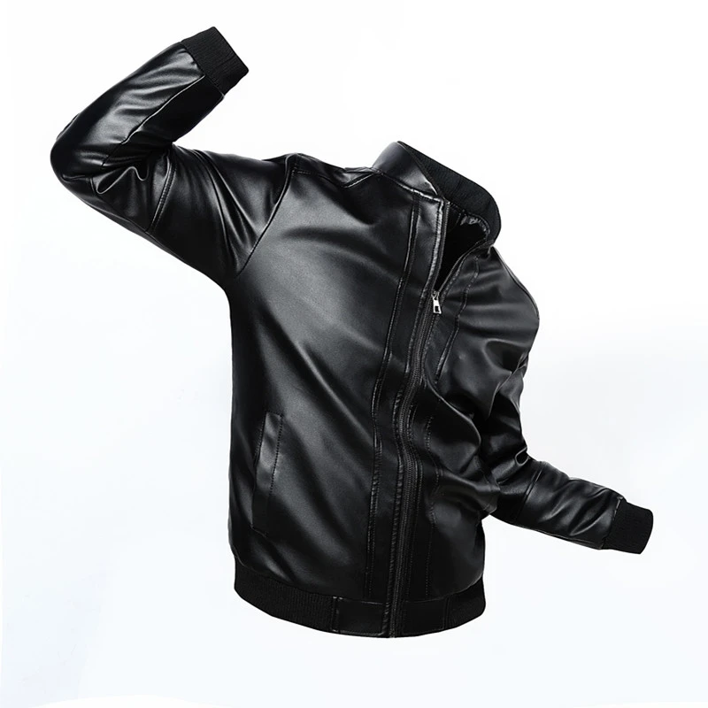 XingDeng New fashion Waterproof Zipper top jacket men brand moto biker PU leather mens stand neck jackets coats plus 3xl | Мужская