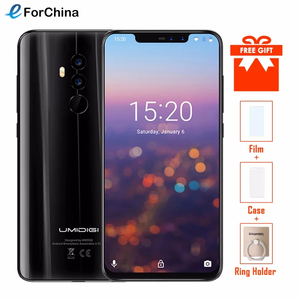 UMIDIGI Z2 Helio P23 2 0 ГГц восьмиядерный смартфон 6 &quot6 ГБ ОЗУ 64 Гб ПЗУ 16 Мп + 8 четыре камеры