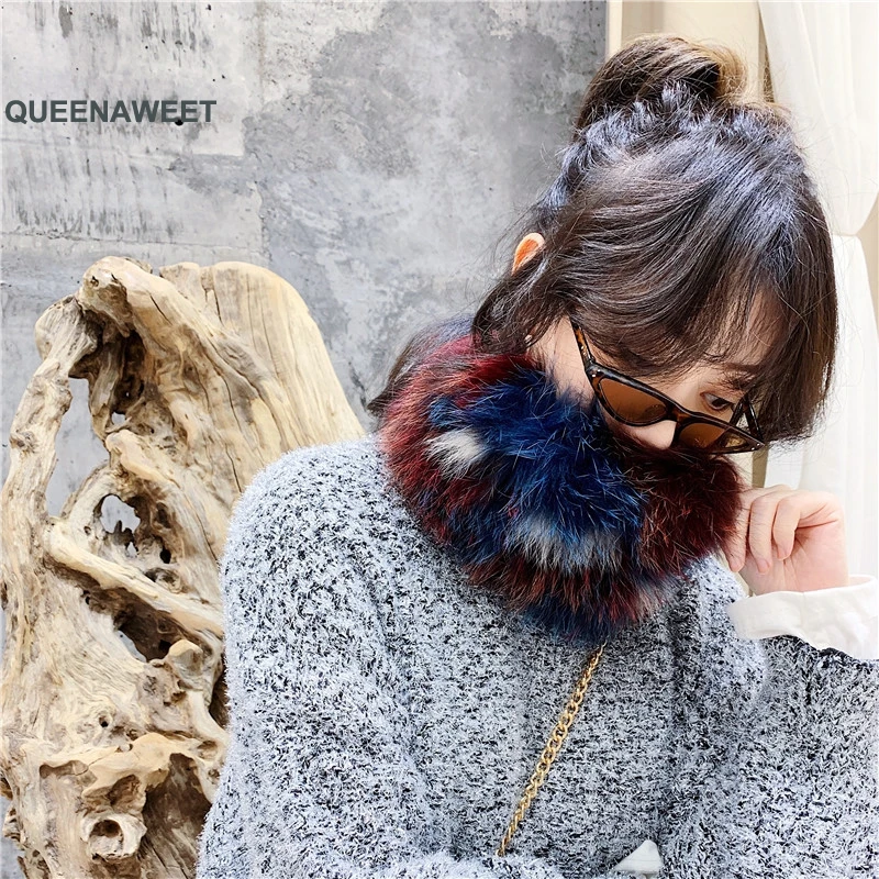 

034 2019 New 100% Hign End Real fox fur collar Woman luxury comfortable real fox fur scarf Lady Elegant real fox fur collar