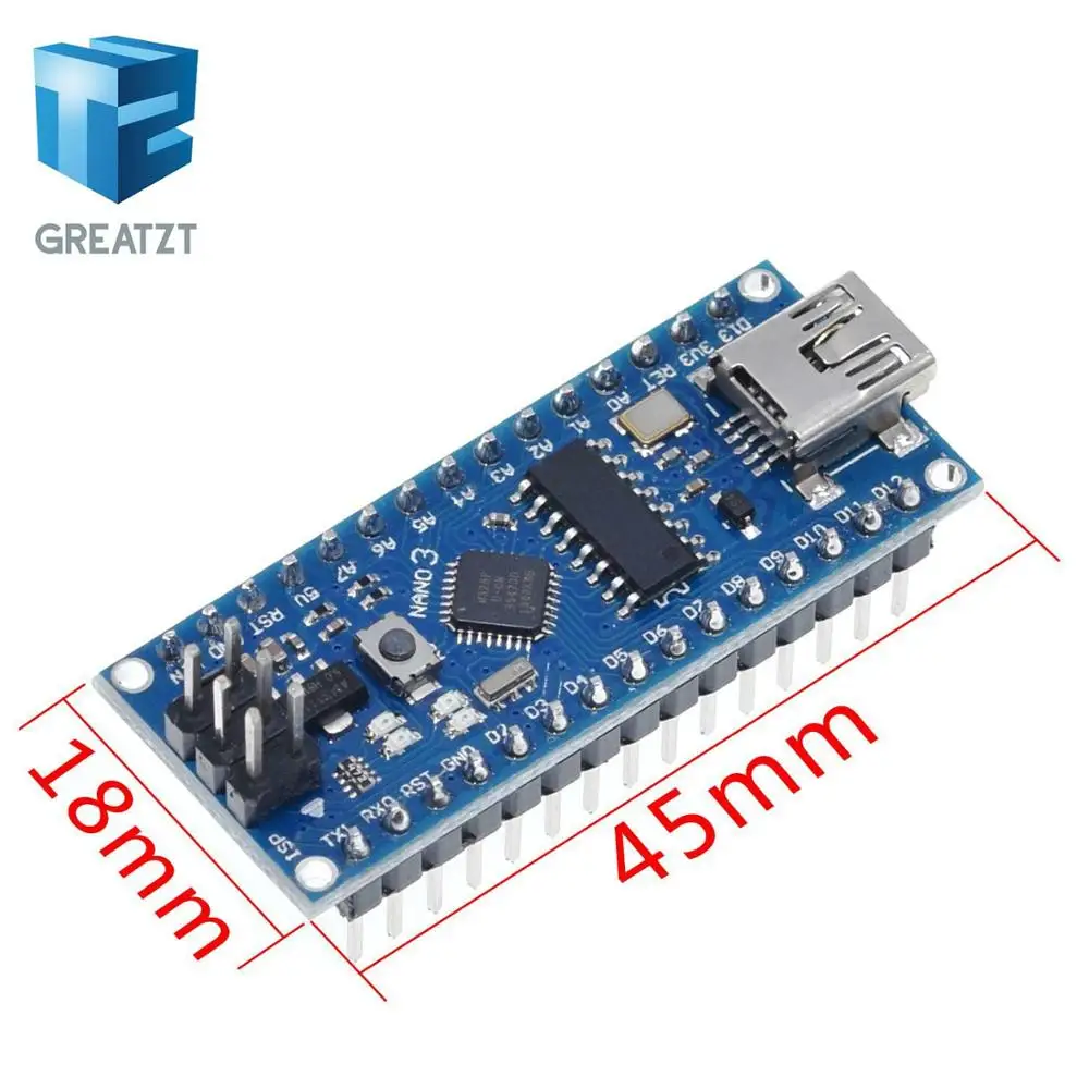 GREATZT NANO 3 0 контроллер совместим с arduino CH340 turno USB кабель ninguna V3.0 для Arduino|nano v3.0|usb mini