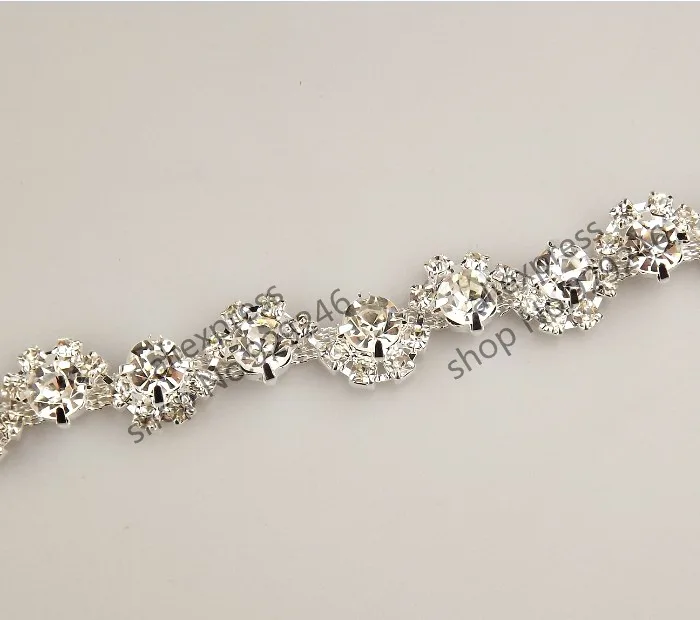 1 ярд AAA Класс хрустальные прозрачные круглые стеклянные стразы в форме чашки с