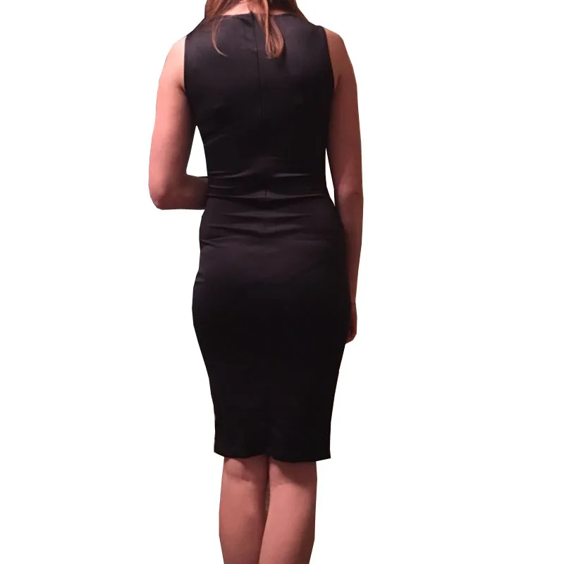 Женское вечернее платье карандаш средней длины черное или Белое Облегающее