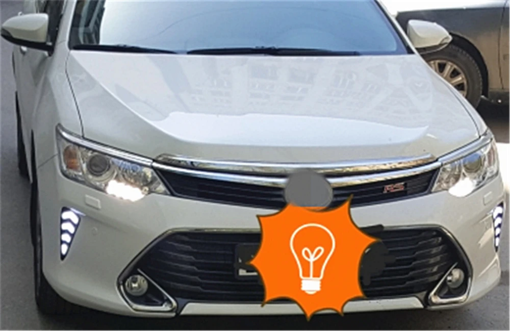 Автомобильный мигающий 1 комплект drl для Toyota Camry 2015 2016 2017 светодиодный DRL дневные