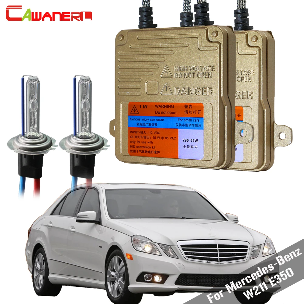 Cawanerl 55 W авто не ошибка балласт лампы Ксеноновые комплект AC для Mercedes Benz W211 E350 2008-2010 света автомобиля ближний свет