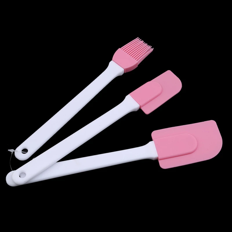 Набор из 3 предметов с розовой силиконовой кистью и ножом силиконовый скребок для