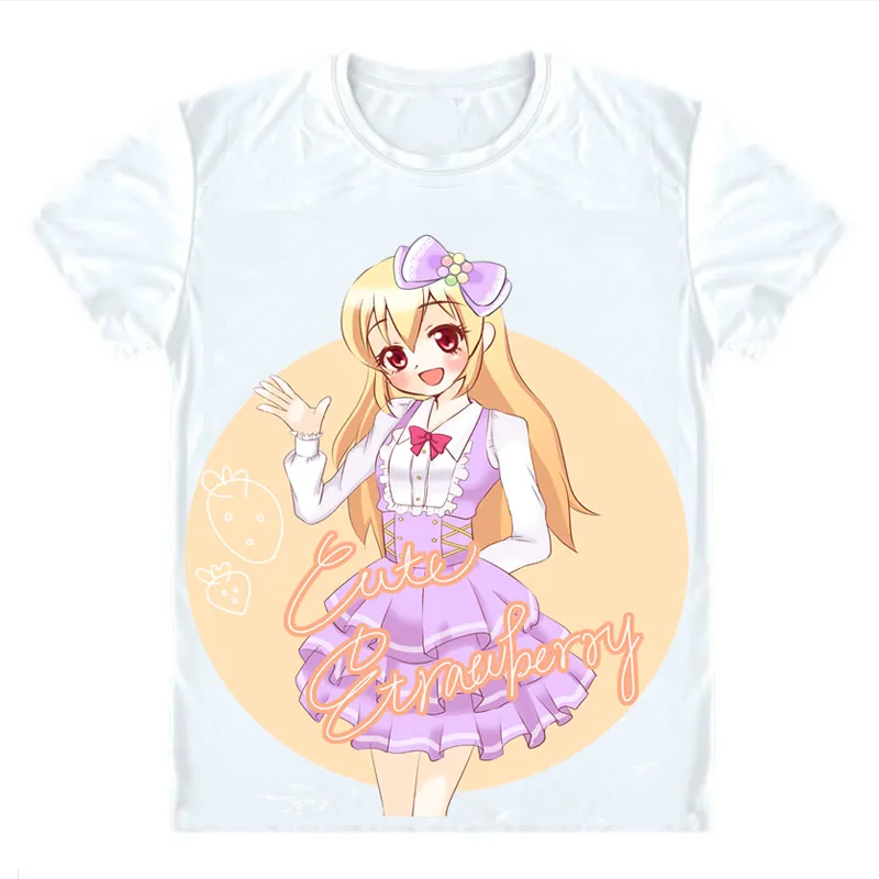 Футболки Hoshimiya Ichigo рубашки с коротким рукавом в разных стилях Aikatsu! Рубашка для