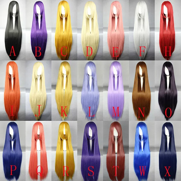 

Woman Long Straight Hair 100CM Wigs Heat Resistant Synthetic Anime Cosplay Wig Halloween Carnival Party Women Cosplay Wigs A-P