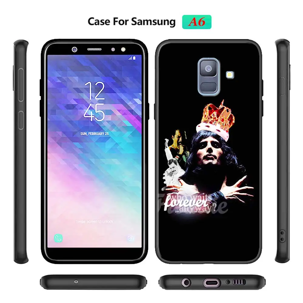 

Freddie Mercury Band Queen Soft Phone Cases for Samsung Galaxy A10 A20 A30 A40 A50 A70 A6 A7 A8 Plus A9 M30 M20 Black Case Cover