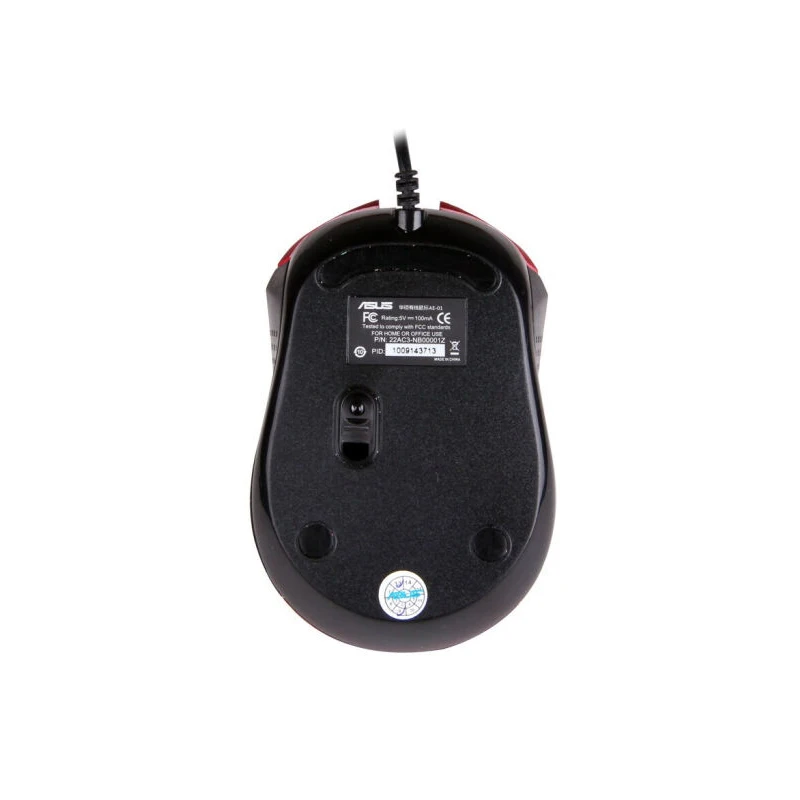 Проводная игровая мышь ASUS AE 01 USB оптическая эргономичная черная для ноутбука и