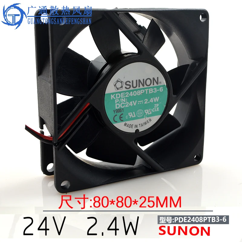 SUNON KDE2408PTB3-6 80 мм 8 см DC 24 в 2,4 Вт 80x80x25 мм серверный инвертор осевые вентиляторы охлаждения