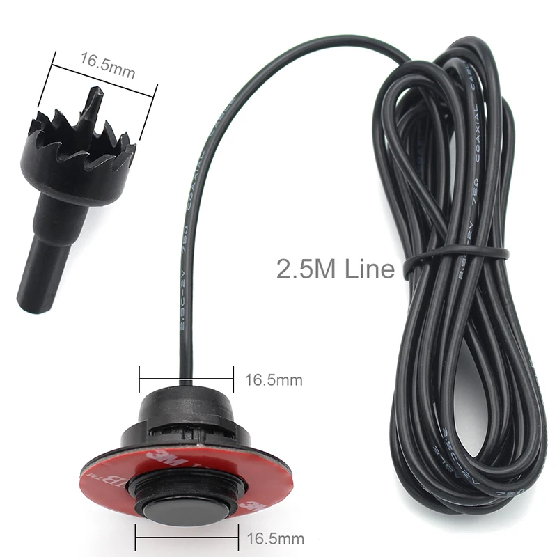 Парктроник с датчиком парковки 4 шт. черный серебристый белый синий красный 13 мм