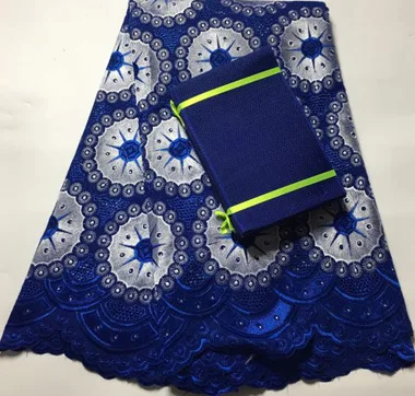 Африканская швейцарская вуаль кружева высокого качества Женская ткань 100%