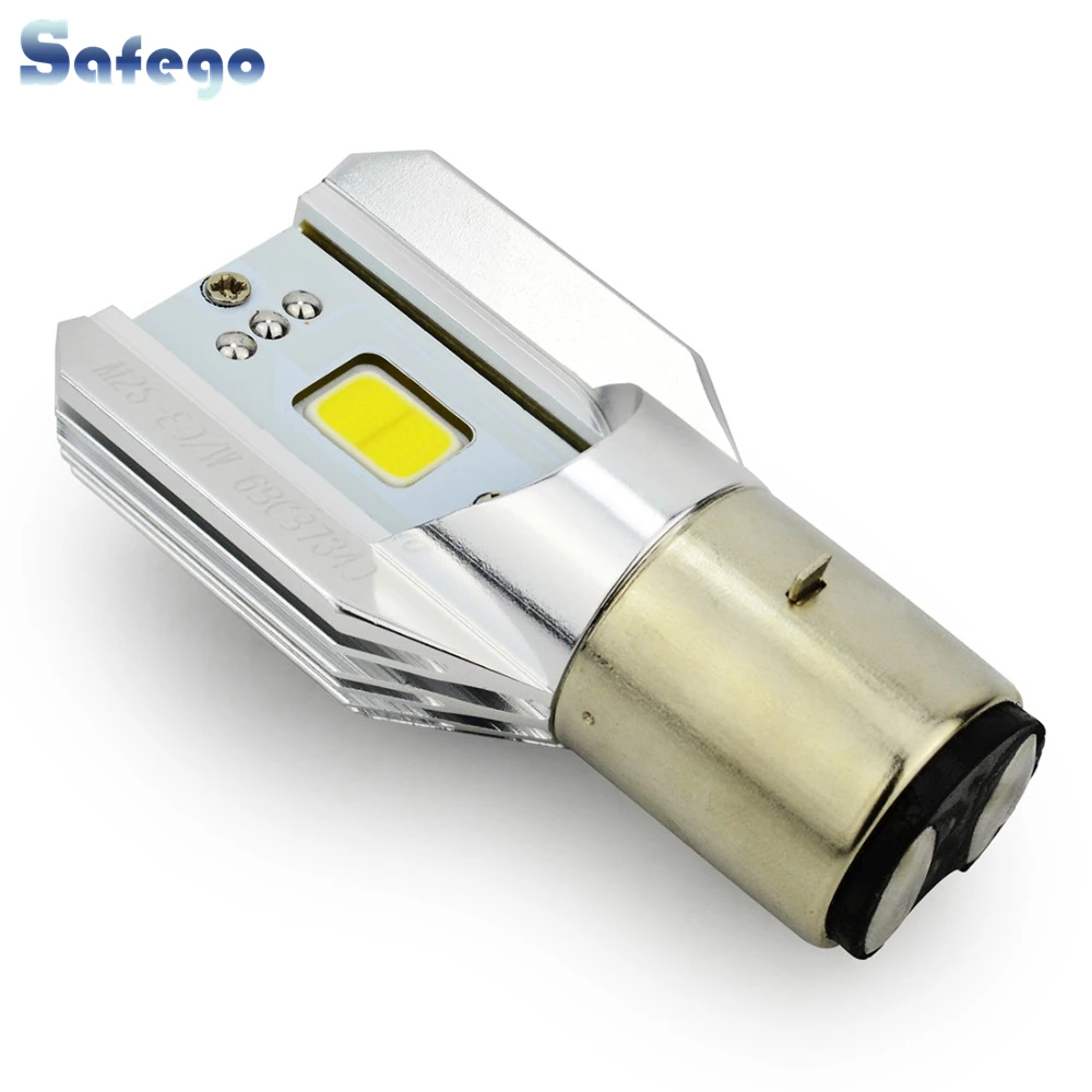 H6 светодиодные лампы для мотоциклетных фар COB 1000LM BA20D светодиоды H/L лампа скутера