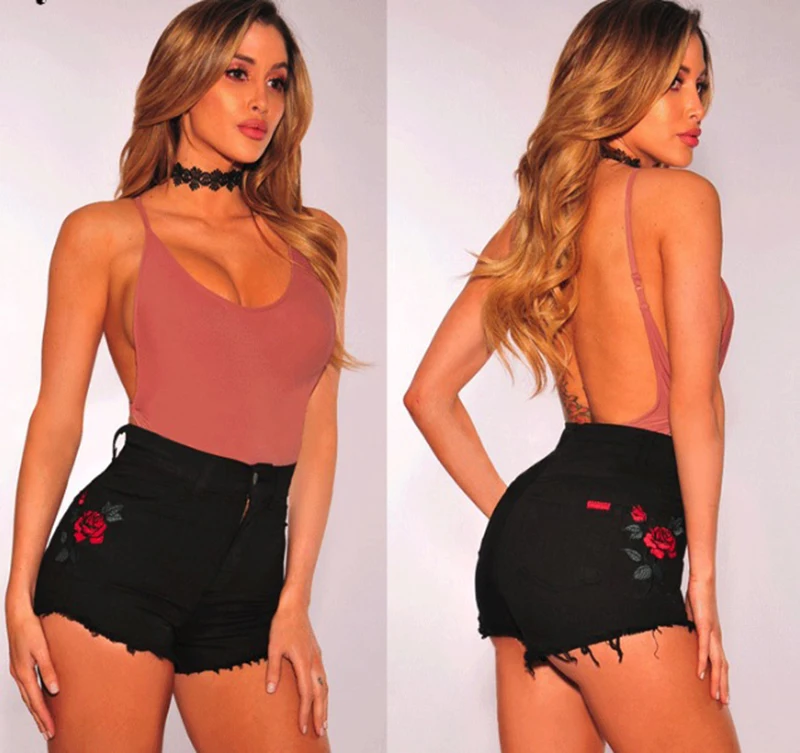 Женские классические узкие джинсы с высокой талией джинсовые шорты манжетами