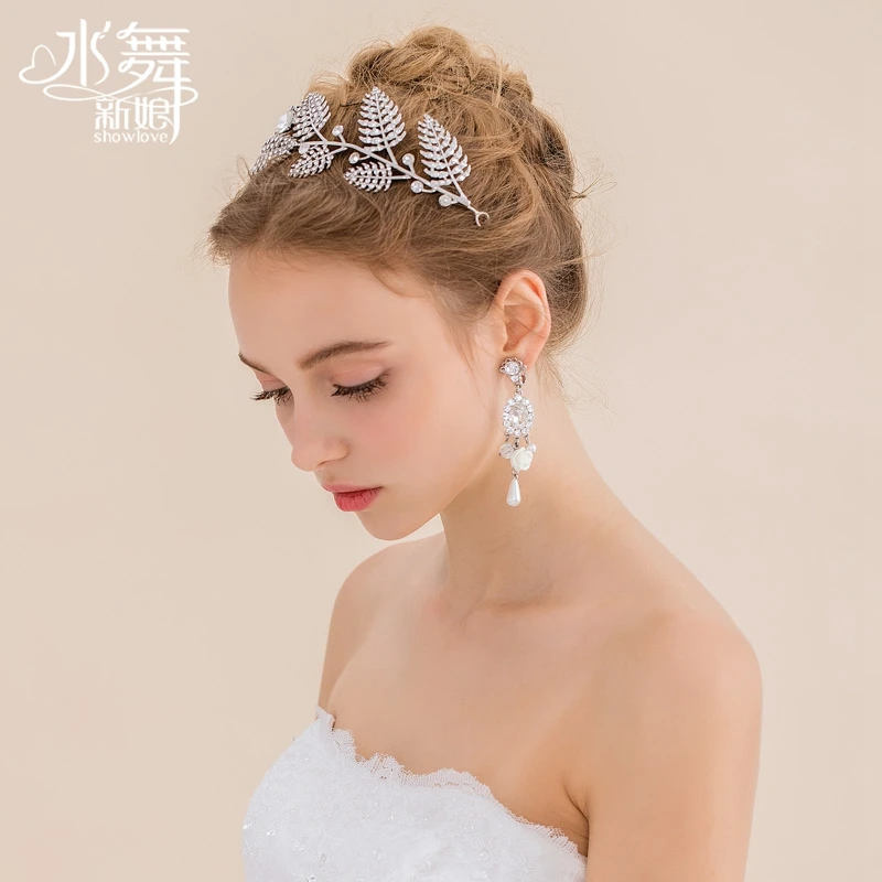 Корона Стразы из сплава с листьями свадебные украшения для волос тиара в виде
