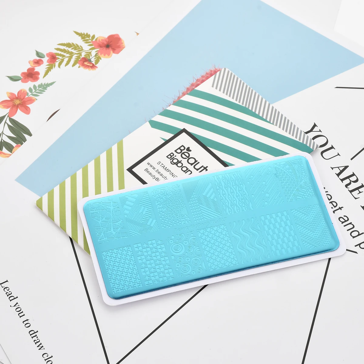 BeautyBigBang волнистые полосатые геометрические изображения XL-017 штамповочные пластины инструмент для дизайна ногтей DIY ногти Печать нержавеющая сталь штамповочная пластина