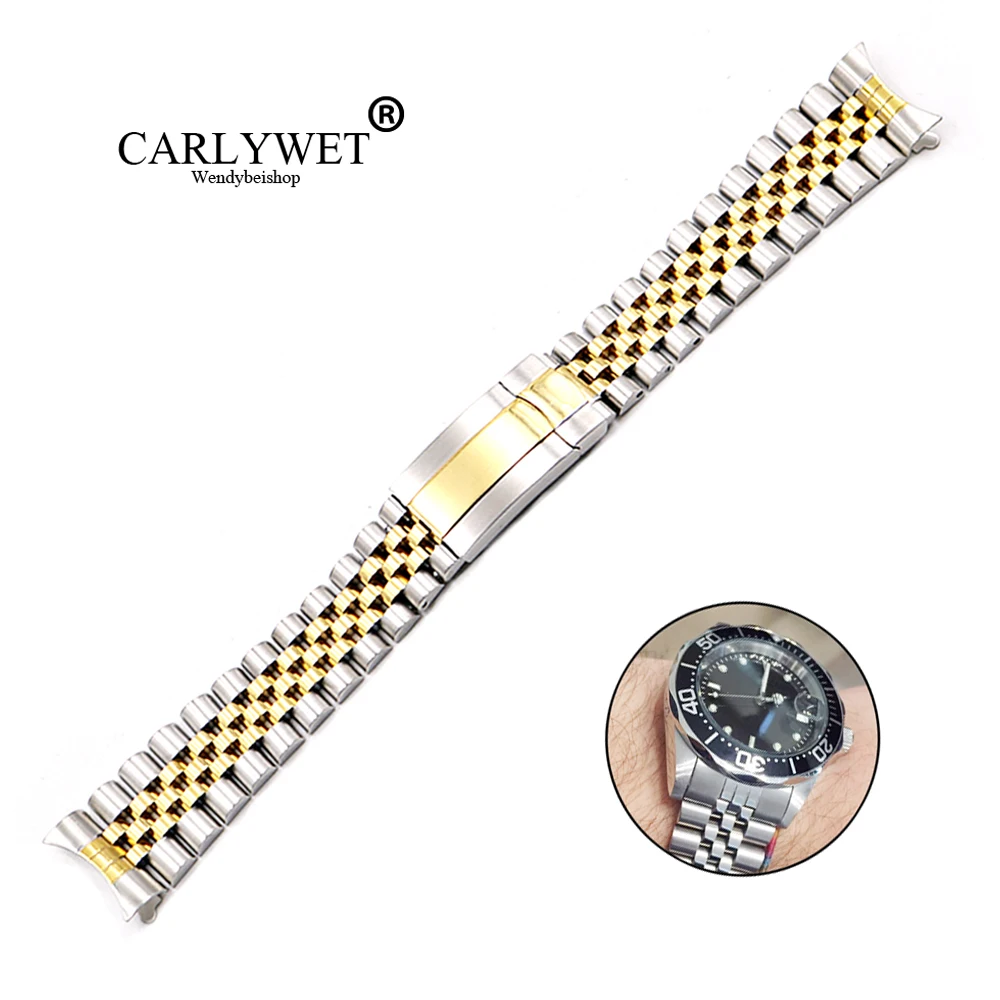 CARLYWET 19 20 мм Оптовая Продажа Полые изогнутые торцевые винтовые Звенья из