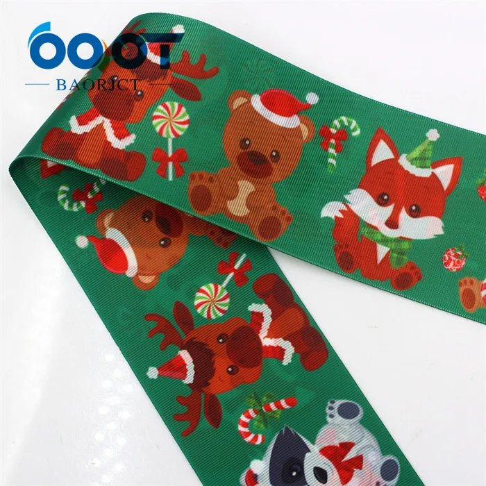 OOOT BAORJCT G-18816-993, 75 мм, 10 ярдов двухсторонний мультфильм ленты, термотрансферный Печатный корсаж Свадебные аксессуары DIY - Цвет: G-18816-996
