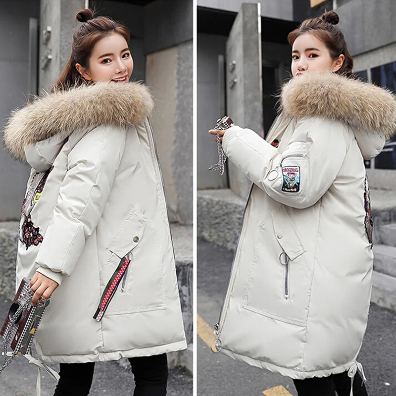 1 шт. парка для женщин зимние куртки и пальто будущих мам модные Faxu Мех животных