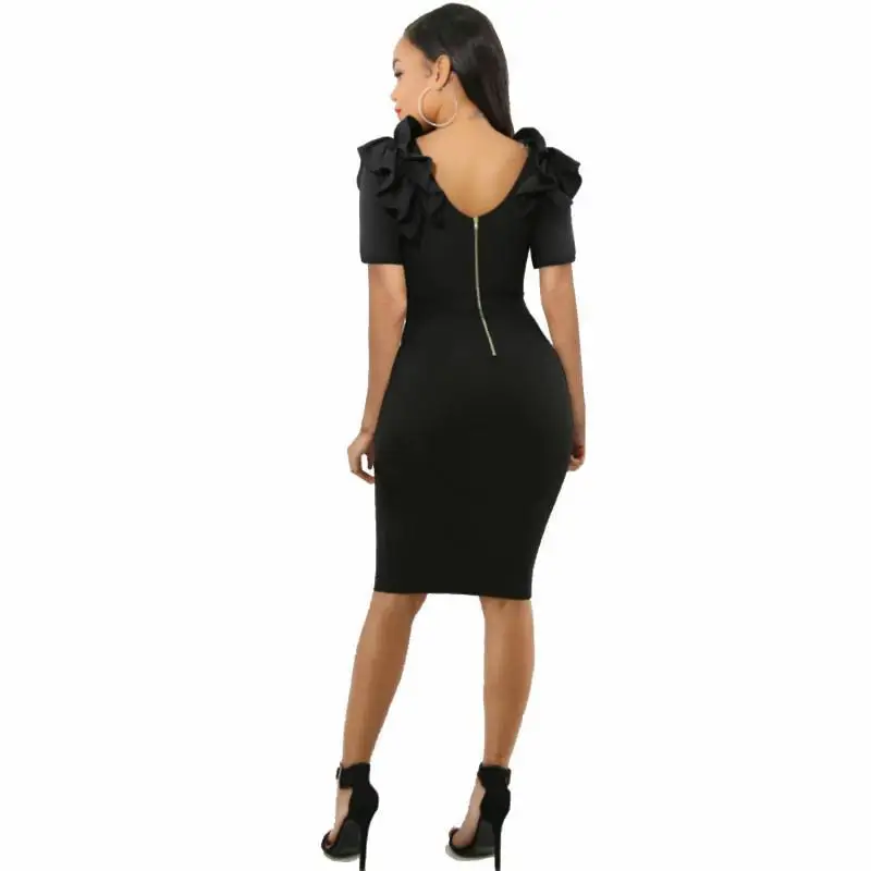 Женское облегающее платье NFIVE Брендовое однотонное весеннее Привлекательное с