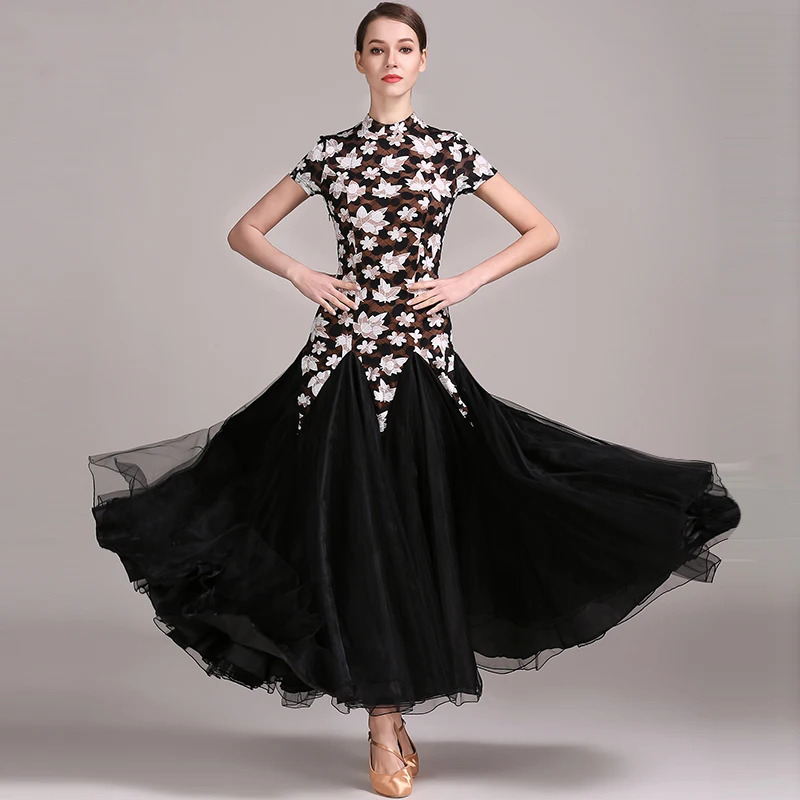 

Short sleeves ballroom waltz dresses for ballroom dancing Standard Competition standard dance dress woman foxtrot dress