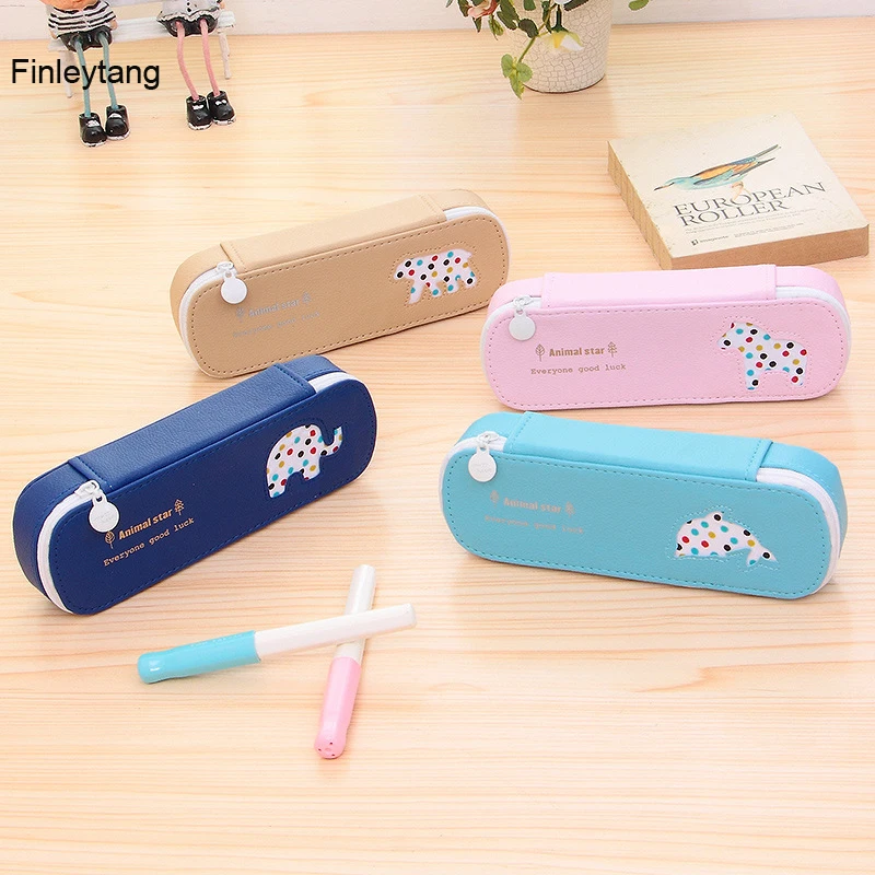Милый чехол для карандаша из искусственной кожи милый креативный карандаш в виде