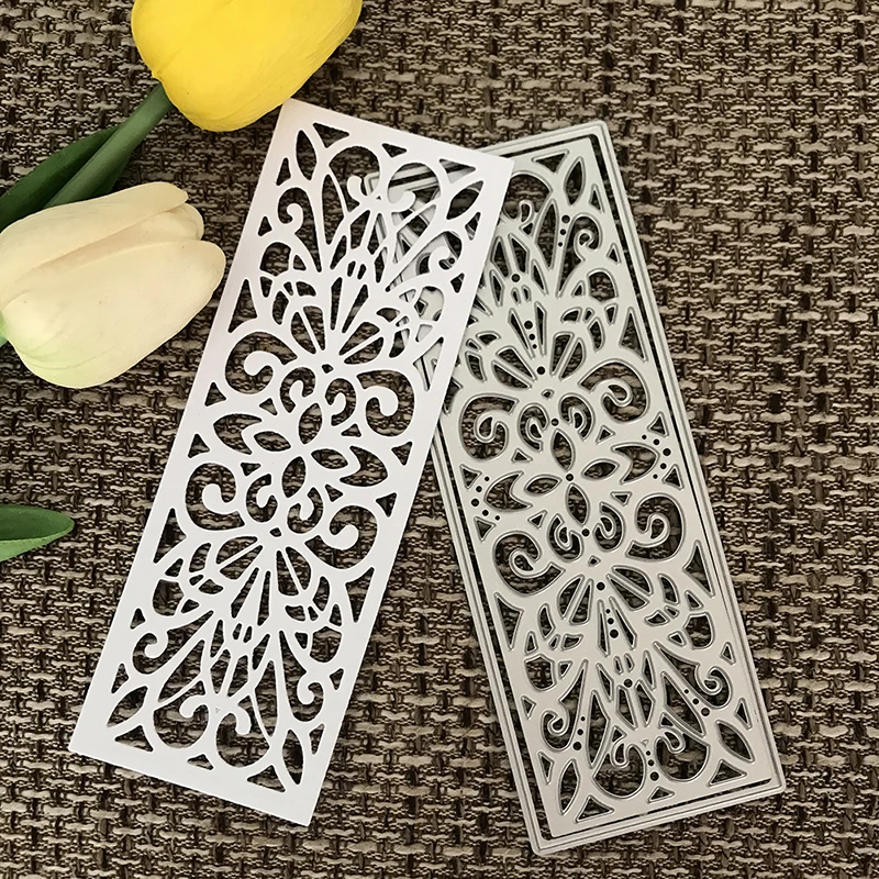 

Embossing Folder Craft Die Cuts Rectangular Hollow Lace stencils For Scrapbooking Stencils DIY Album Cards Decoration