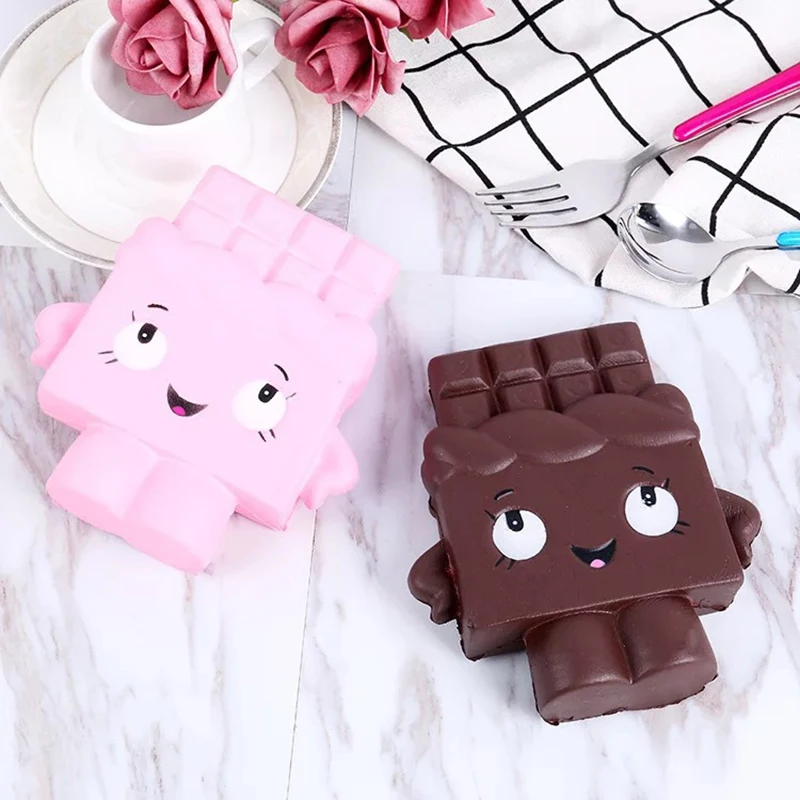 1Pcs kawaii Squishy Jumbo 12.5cm Face Chocolate Squeeze Slow Rising Charms Toys Phone Strap Squishi Kid Juguetes | Мобильные