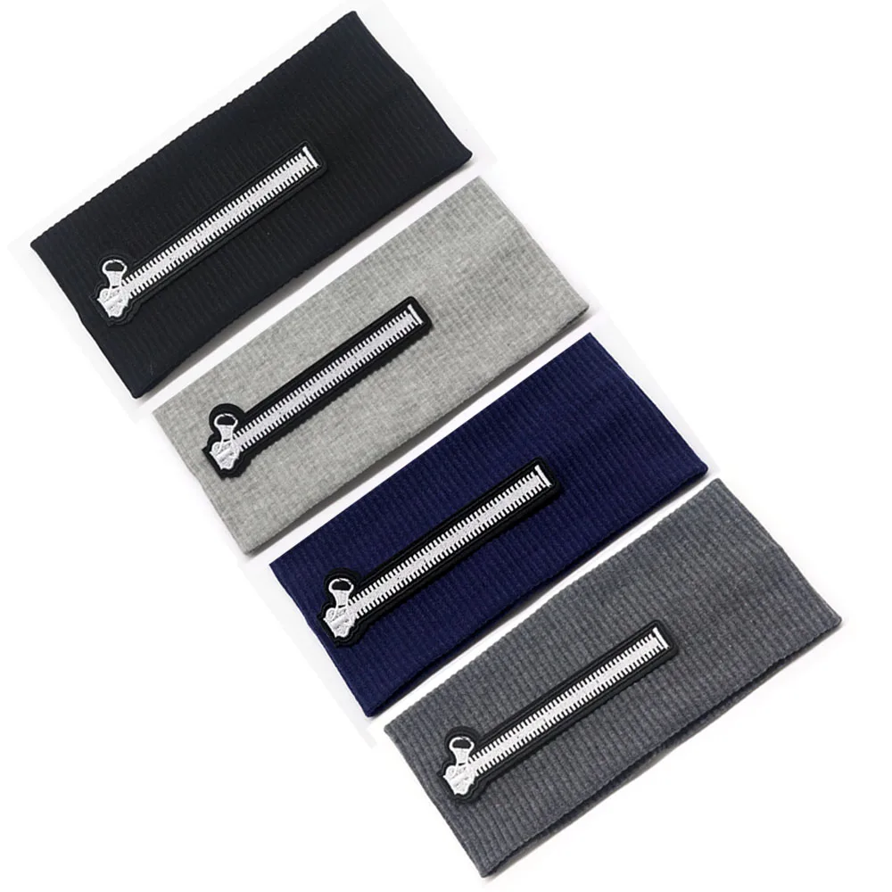 Женская резиновая хлопковая повязка на голову летняя лента молнии для волос