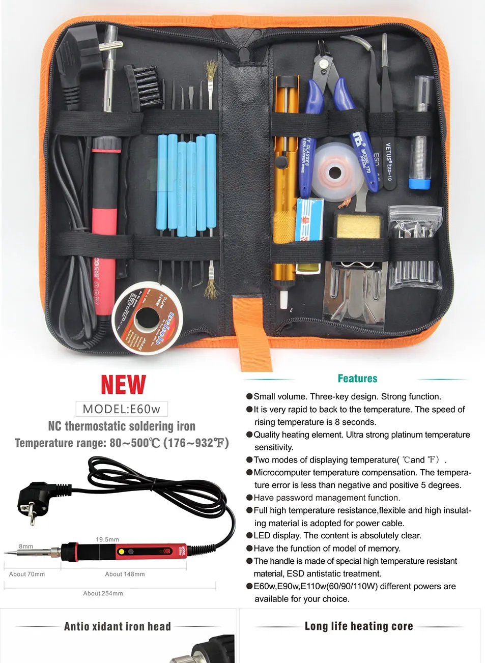 CXG E60W 60WT Электрический паяльник ЕС светодиодный керамический нагреватель с цифровой регулируемой температурой 900 м наконечник утюга сварочные инструменты