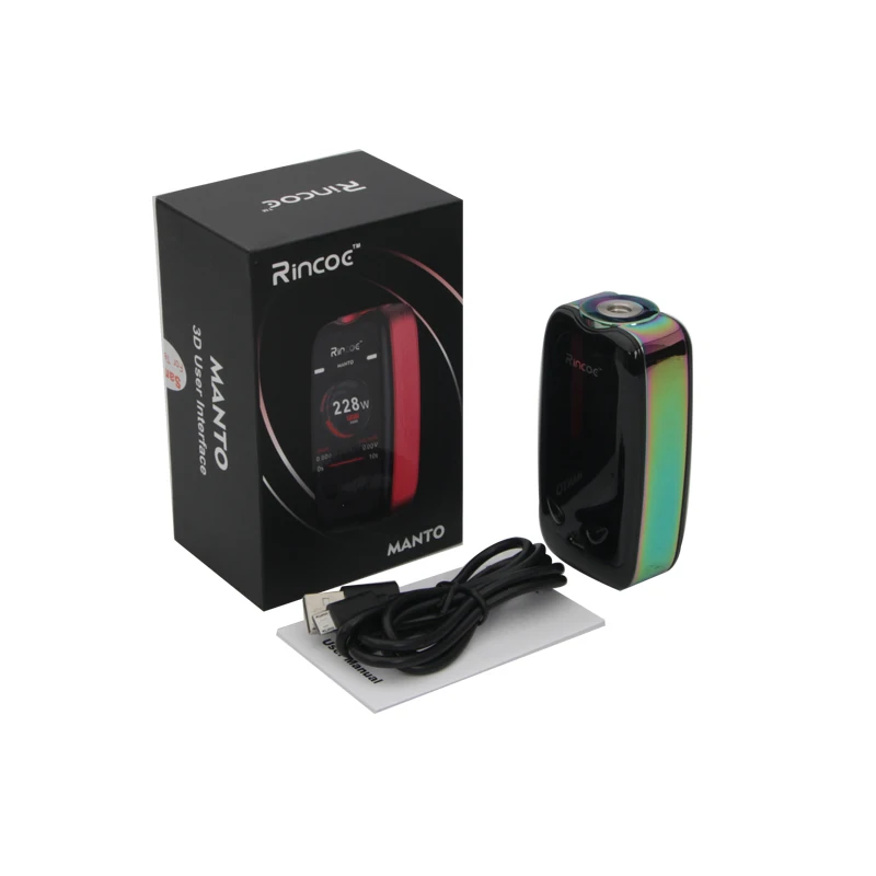 100% Оригинальный Rincoe Manto TC 228 Вт MOD манто стильный поле с IML панель fit Metis Sub Ом