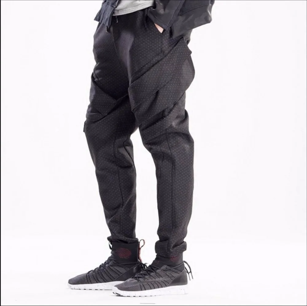 2021 New Fashion Tide Harem Pants Men Loose Pockets Large Size Casual Pants Hairstylist Nightclub Trousers Singer Costume