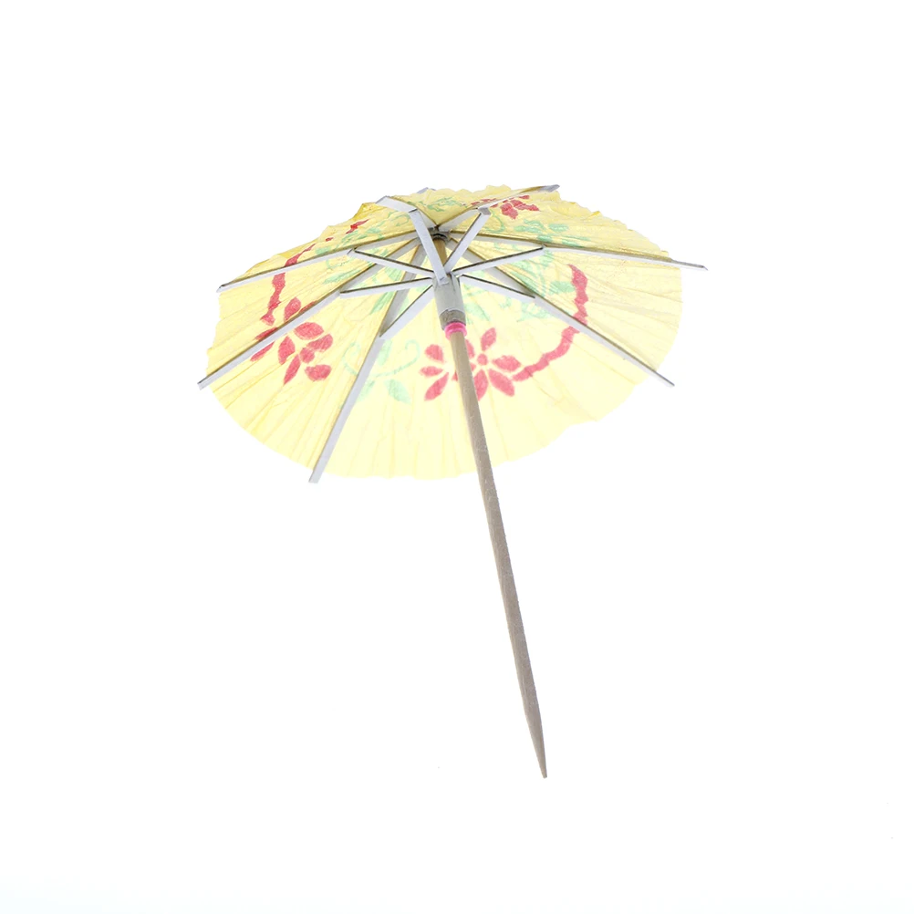 50Pcs/set Paper Umbrella Cake Topper Picks Cocktail Parasols Drinks wedding Event &amp Party Supplies random Color | Дом и сад