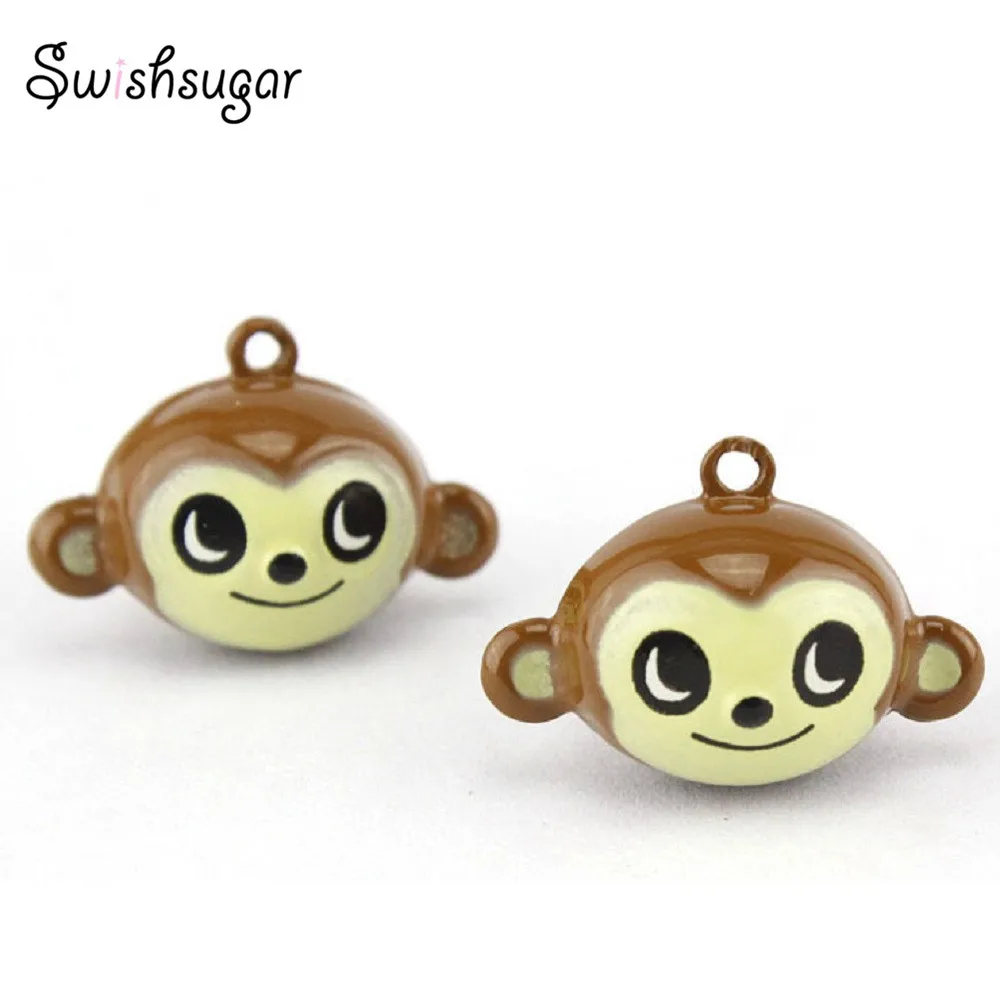 Симпатичные эмалированные латунные металлические колокольчики с улыбающейся