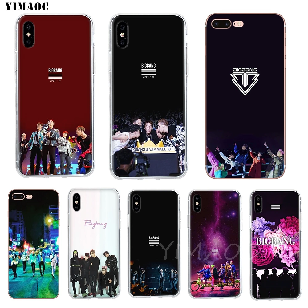Мягкий чехол YIMAOC BIGBANG G DRAGON Rapper из ТПУ и силикона для iPhone 8 7 6 6S Plus 5 5S SE X XR XS 11 Pro Max |