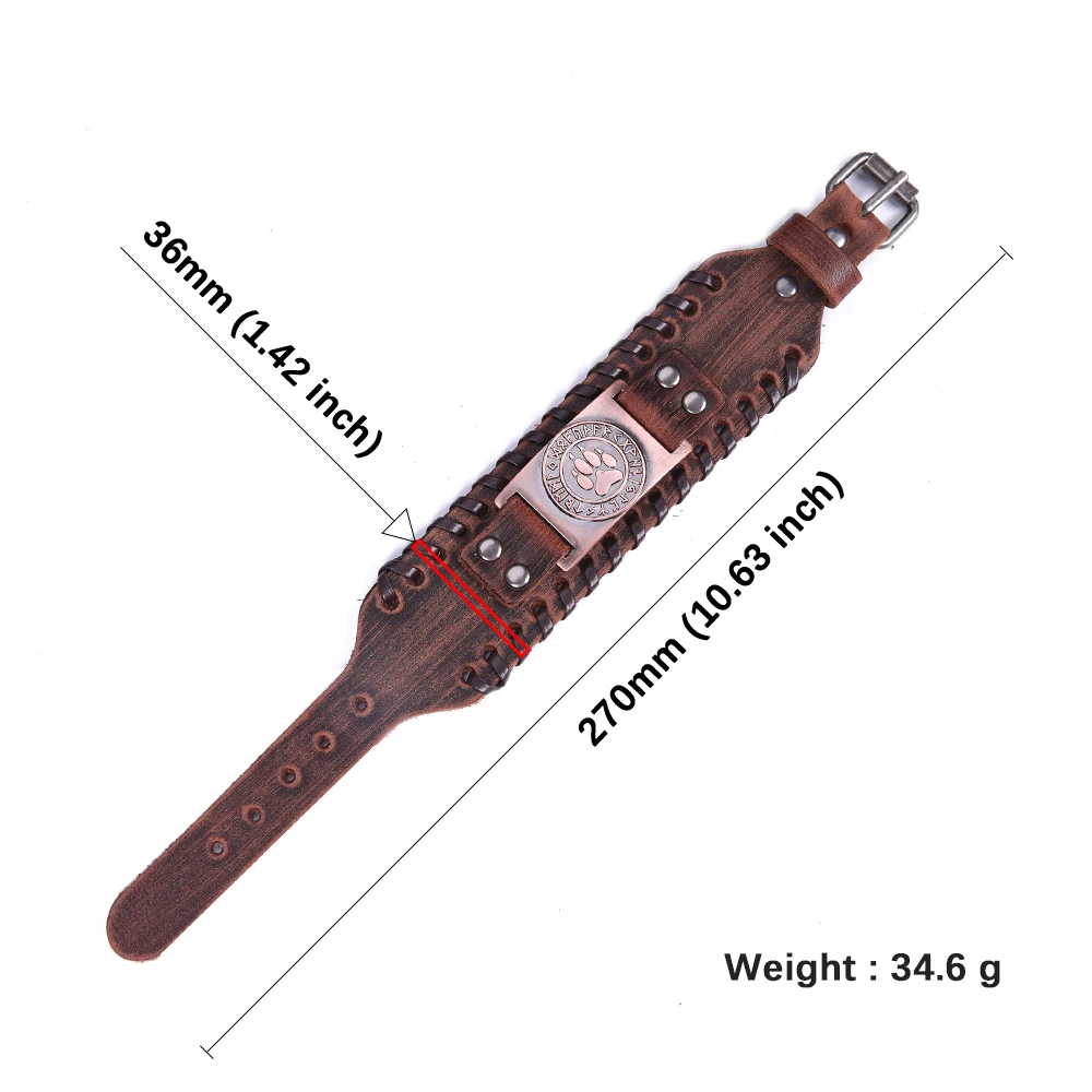 Браслеты шармы LIKGREAT Wolf Animal Paw Rune для мужчин славянский амулет ювелирное изделие