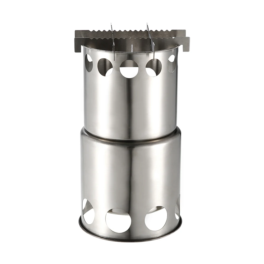 Новый портативный из нержавеющей стали легкий Кемпинг дровяная плита открытый