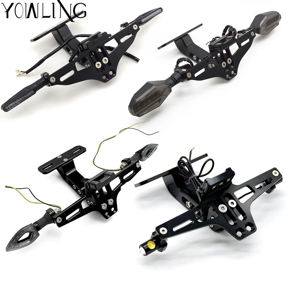 

Motorcycle Adjustable License Number Plate Turn Signal Light Holder Bracket For Kawasaki Z750 Z 750 2008-2011 2009 2010 Z750