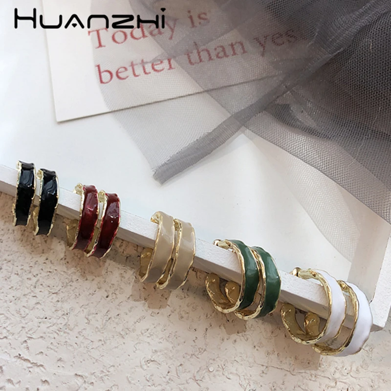 HUANZHI 2019 винтажные шикарные новые уникальные яркие металлические элегантные