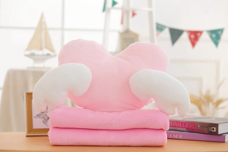 1 шт. 60 см Kawaii Ангел Подушка с крыльями подушки на тему "любовь" плюшевые мягкие игрушки встроенный кондиционер одеяло роскошное наполнение чувствовать себя гладким