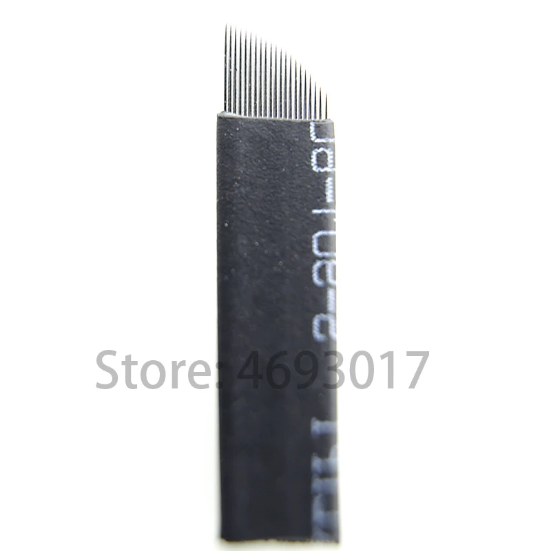 21pin Лезвия для тату шт. 0,18 мм 500 Agulhas Ламина Para Tebori Flex Microblading Вышивка крестом иглы 12 14 16 18 U шпильки форма для ручная ручка для бровей - Габаритные размеры: 21pin