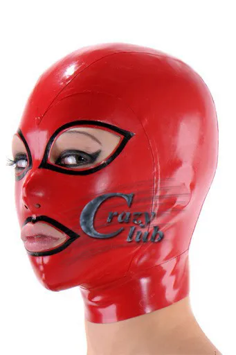 2016 new fashion latex hood rubber mask with open eyes and mouth plus size Hot sale Zentai Custom Size Latex Sale Hood Mask |