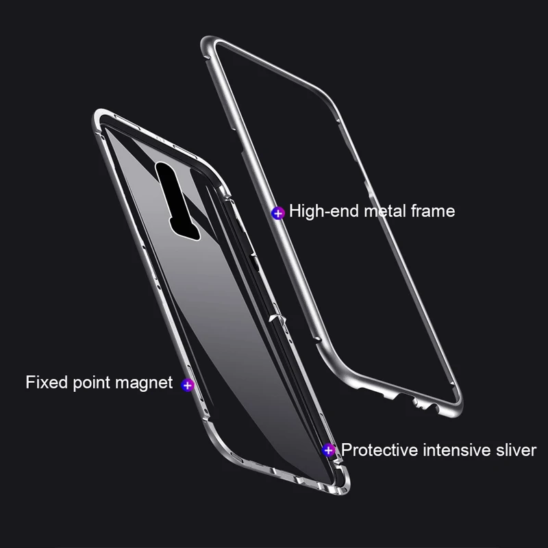

Metal Magnetic Case for OnePlus 7 7T Pro 6T 6 5T Cases Tempered Glass Back Magnet Covers for One Plus 7 7T Pro 6T 6 5T Bumper