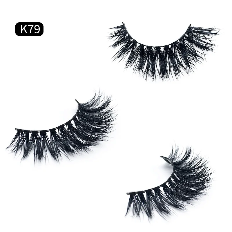 K79 Mangodot Eyelash 3D Mink Lashes Luxury Hand Made Mink Eyelashes Thick Volume Upper Lashes Cruelty Free Mink False Eyelashes - Длина: K79