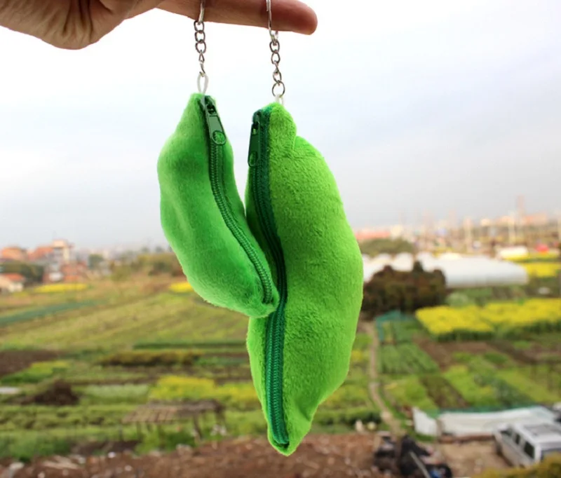 Pea Pod милый Kawaii мягкая мультяшная кукла креативный плюшевый кулон горох брелок