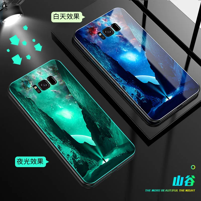 Чехлы со светящимся стеклом Western dragons для Samsung Galaxy S10 PLUS задняя крышка с оборотнем S8