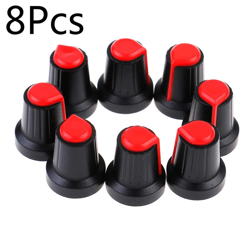 

8Pcs 6mm Outside 15mm * High 17mm Potentiometer knob Cap Plastic knob